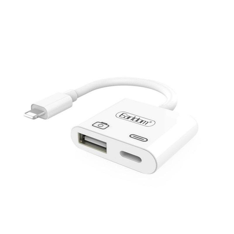 تبدیل لایتنینگ اتصال همزمان شارژر و USB ارلدام Earldom OT43