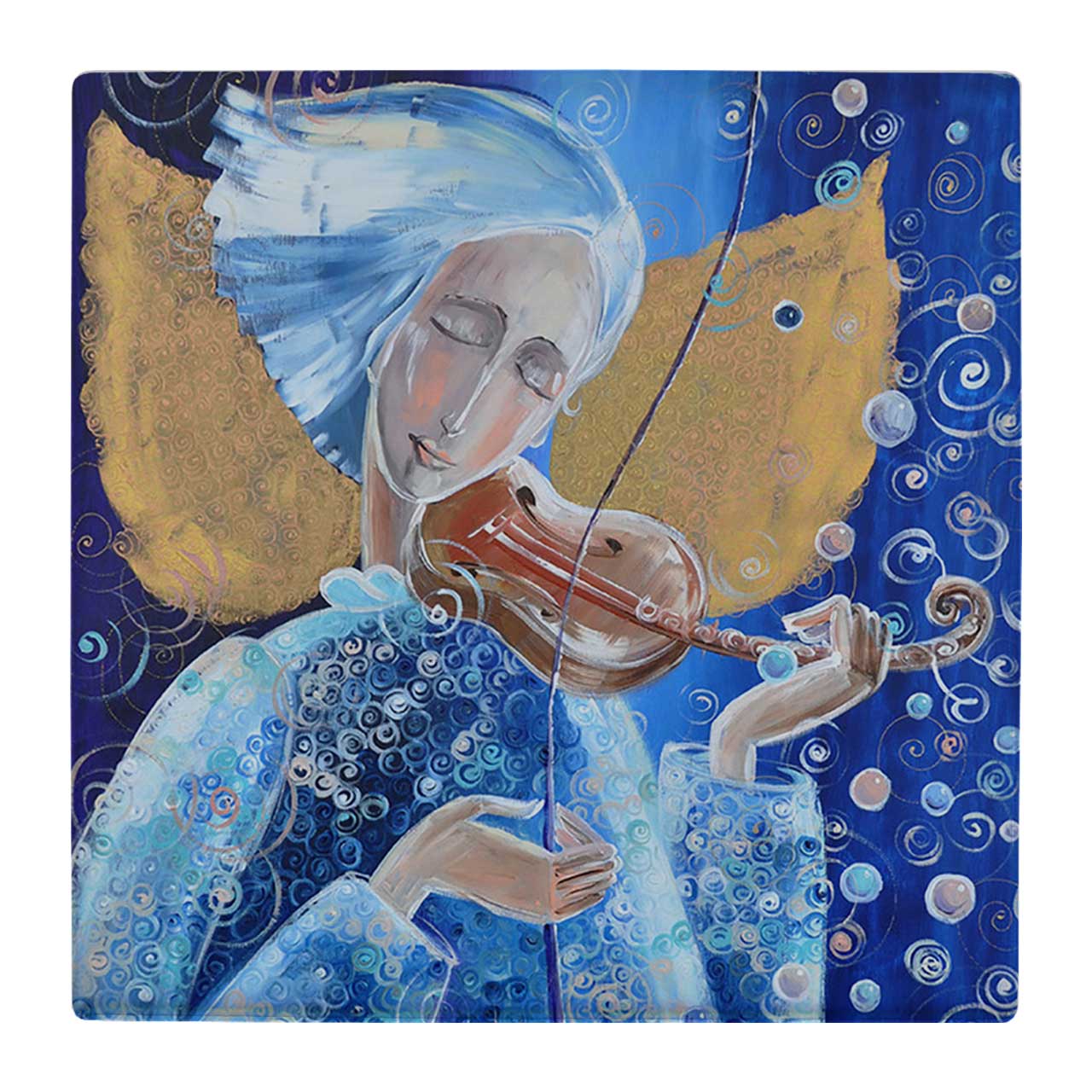 زیر لیوانی طرح فرشته ویولن نواز کد 4792105_3434