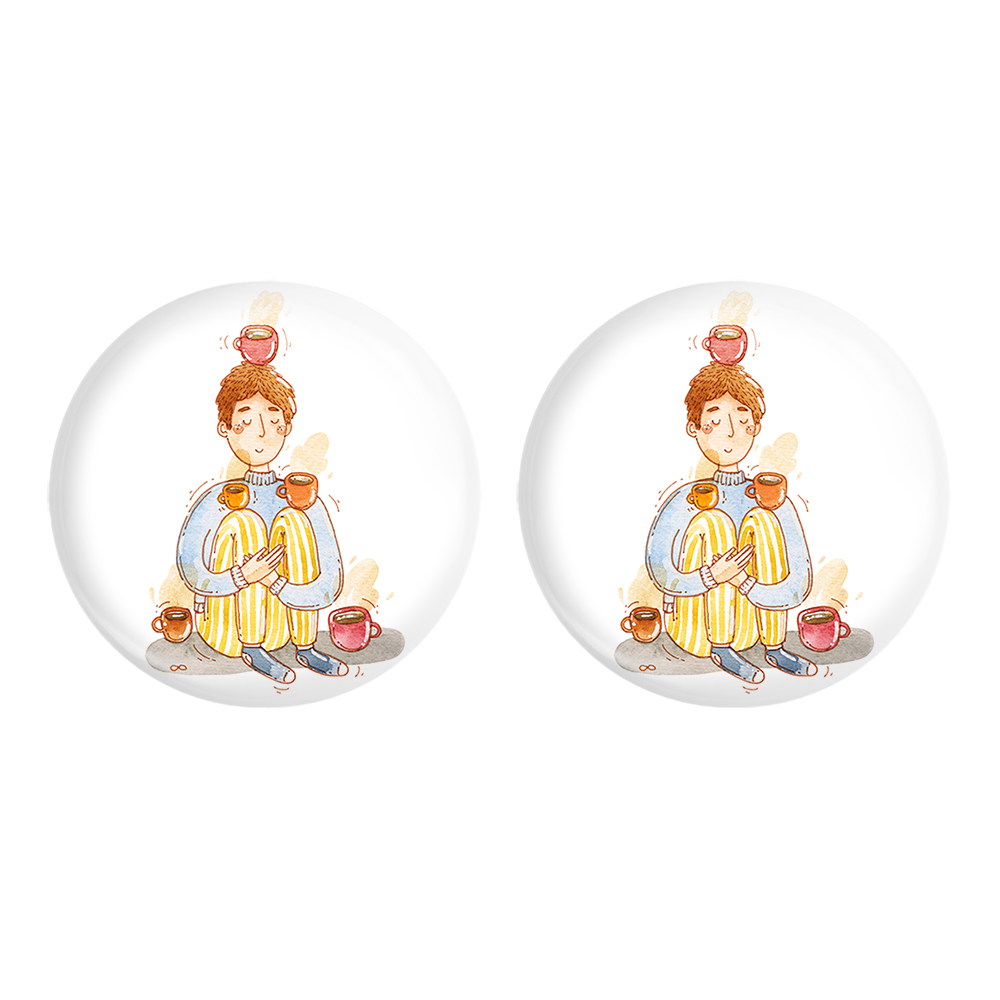 پیکسل خندالو مدل قهوه کد 55625562 مجموعه 2 عددی