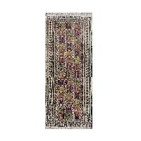 فرش دستباف کناره طول سه متر طرح خشتی مدل AA