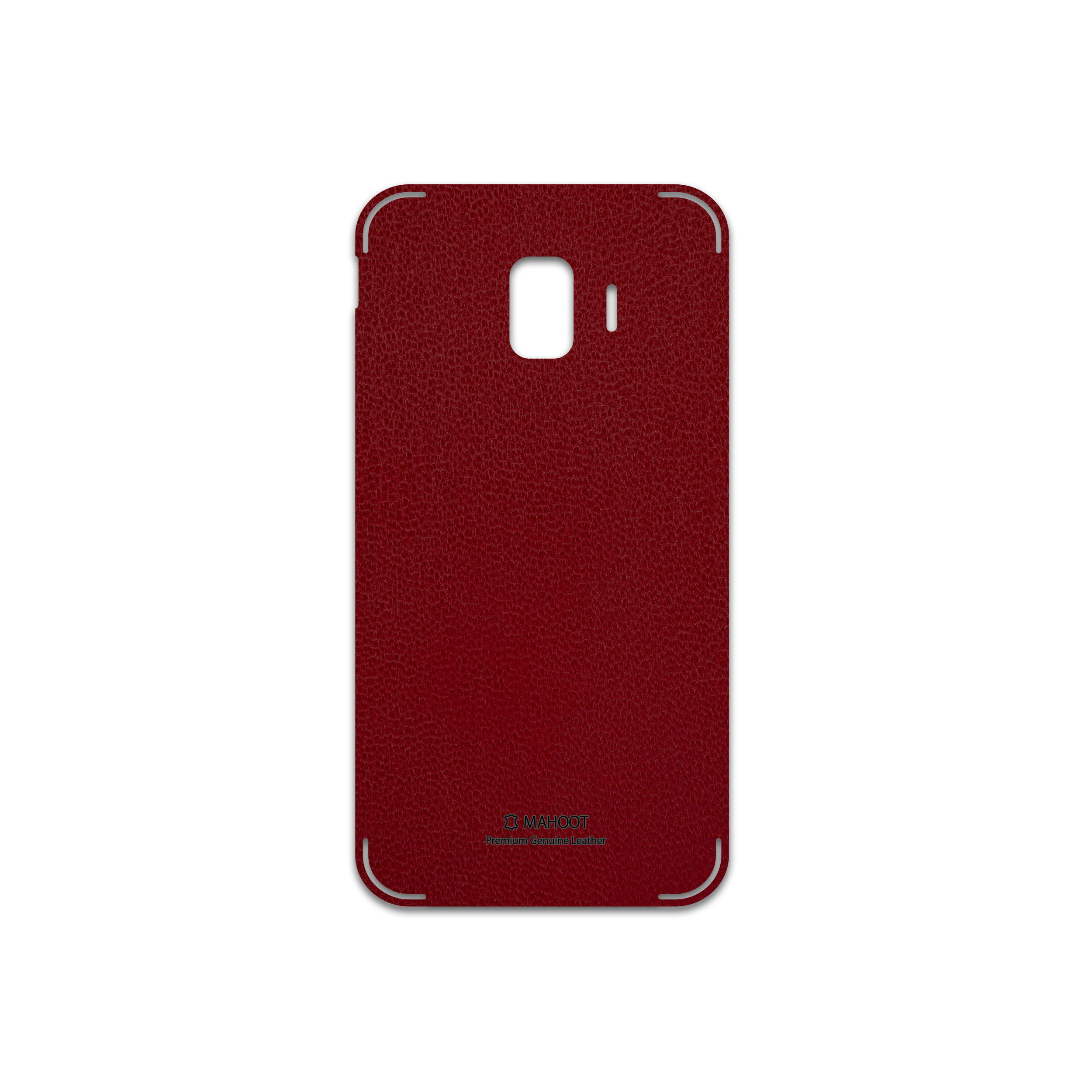 برچسب پوششی ماهوت مدل Red-Leather مناسب برای گوشی موبایل سامسونگ Galaxy J2 Core