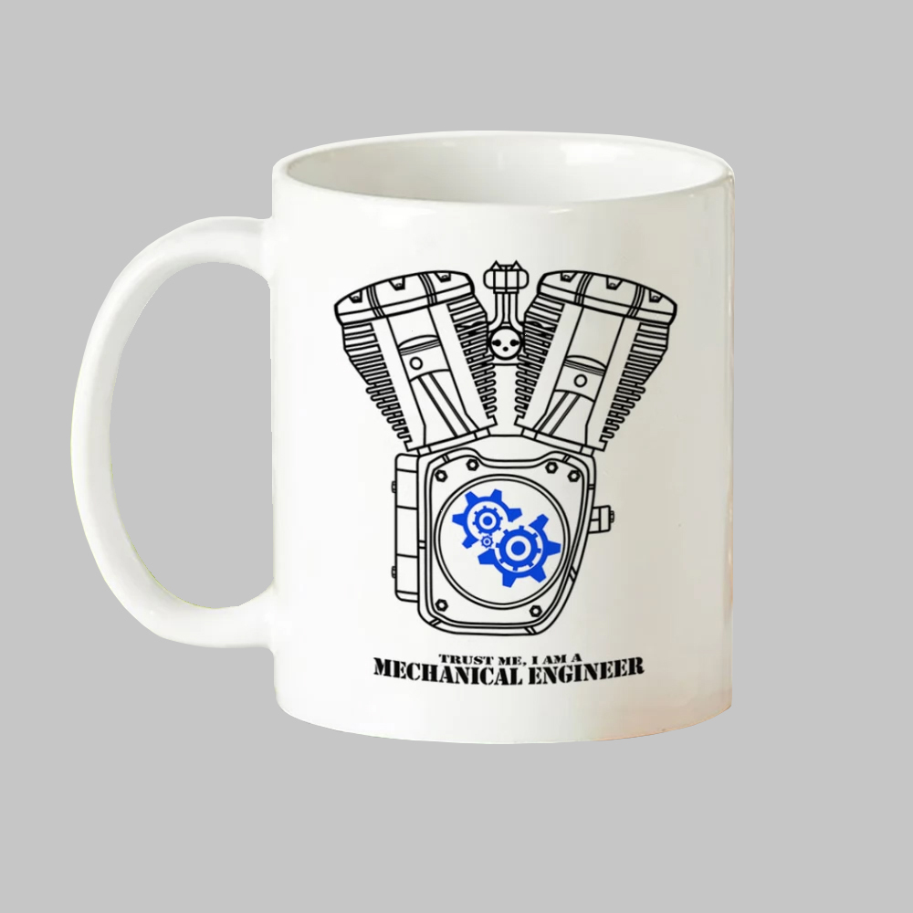 ماگ طرح دانشجو مهندسی مکانیک