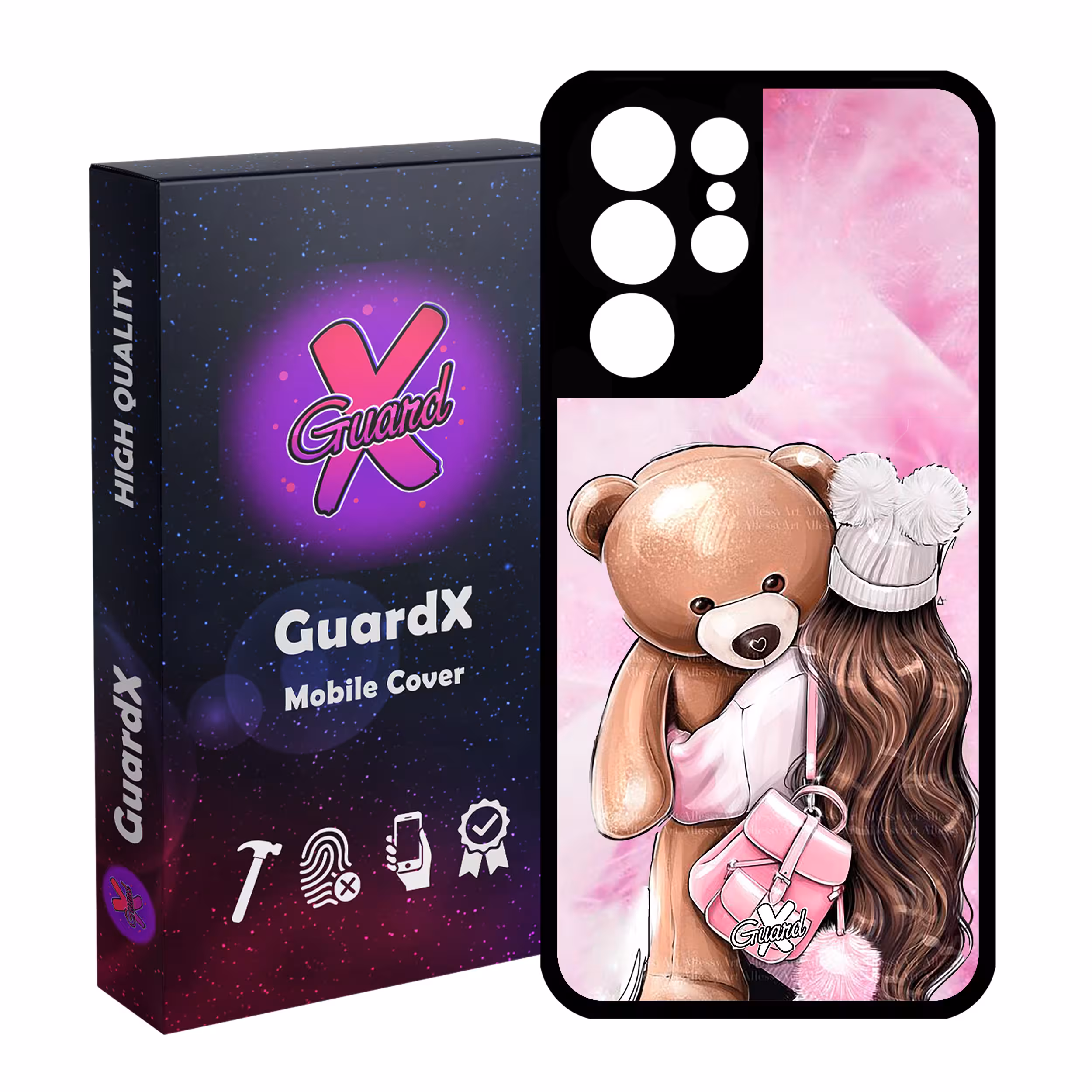 کاور گارد ایکس طرح Girl مدل Glass10088 مناسب برای گوشی موبایل سامسونگ Galaxy S21 Ultra