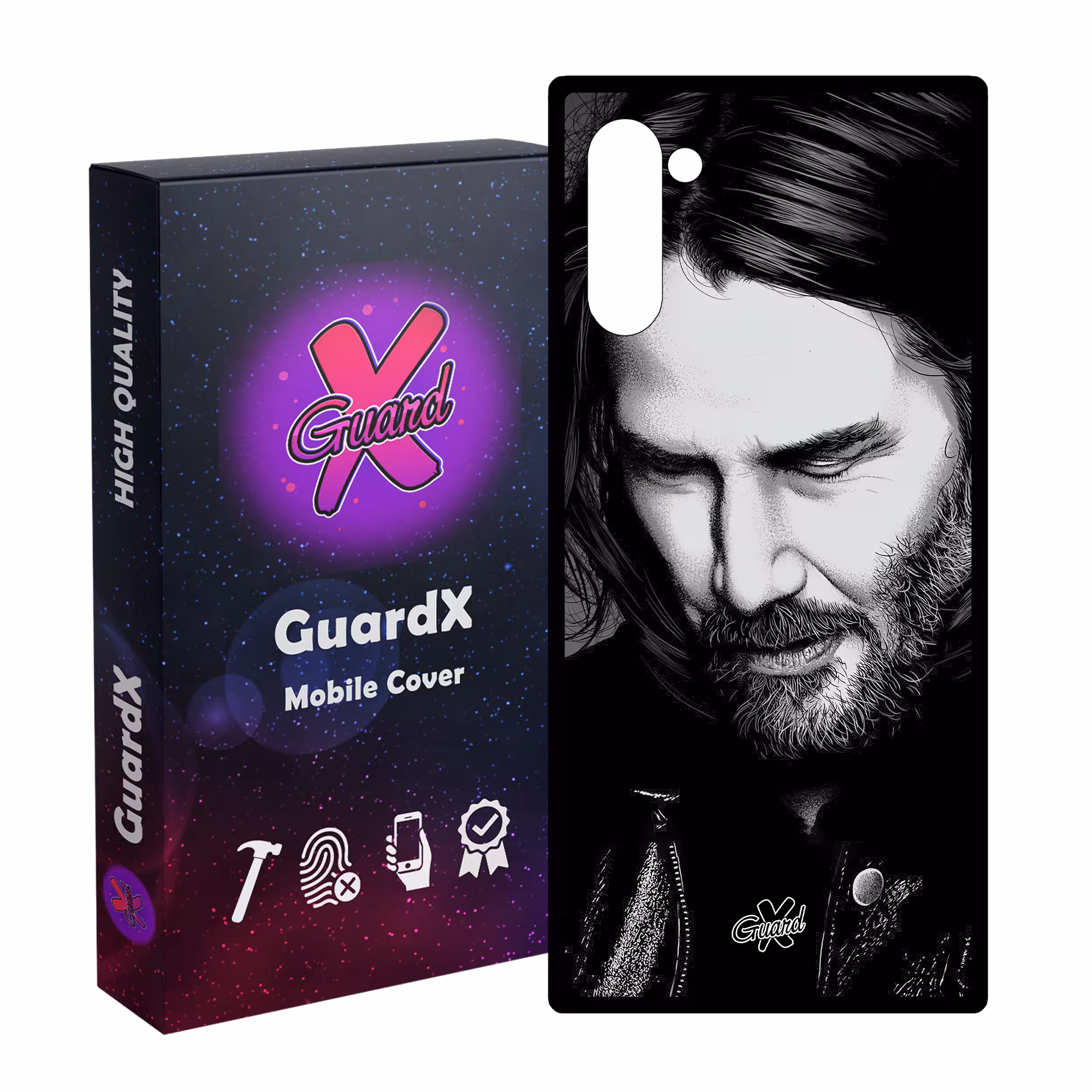 کاور گارد ایکس طرح جان ویک مدل Glass10498 مناسب برای گوشی موبایل سامسونگ Galaxy Note 10