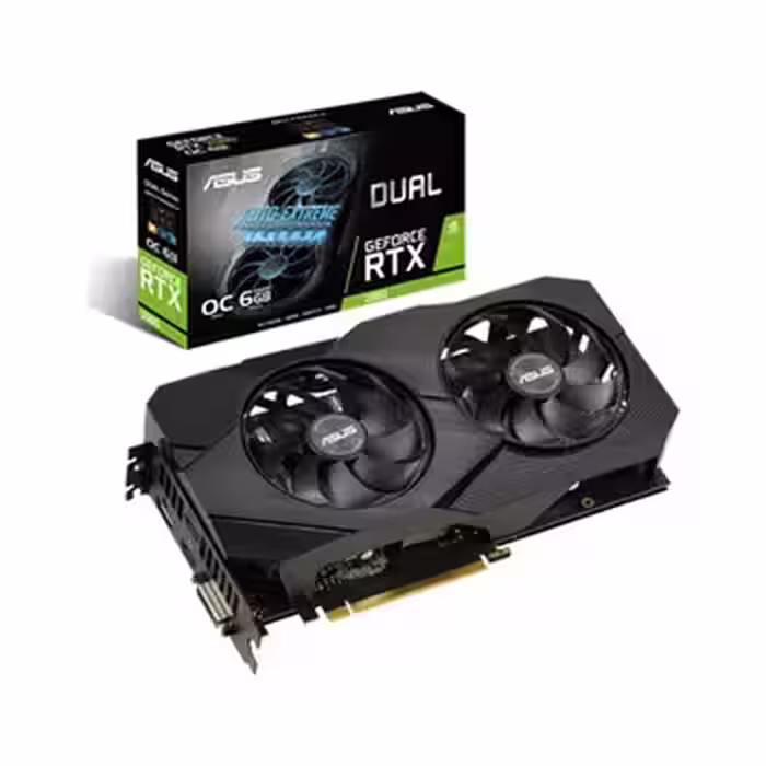کارت گرافیک ایسوس با حافظه 6GB مدل DUAL-RTX2060-O6G-EVO