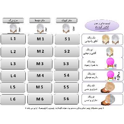 آباژور رومیزی مدل ماه کد L5