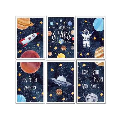 تابلو مدل فضانورد و سیاره کد 843 مجموعه شش عددی