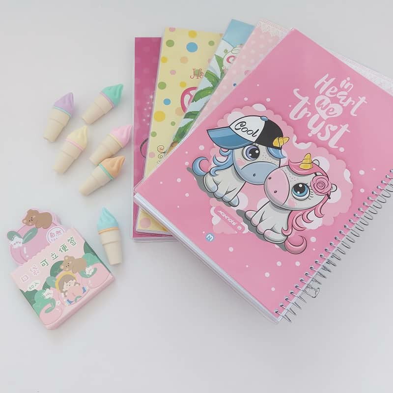 دفاتر 50 برگ سیمی جلد طلقی و برگه های 70 گرم