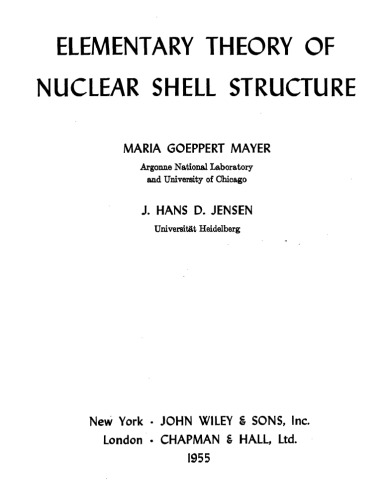 خرید و دانلود نسخه کامل کتاب Elementary Theory of Nuclear Shell Structure