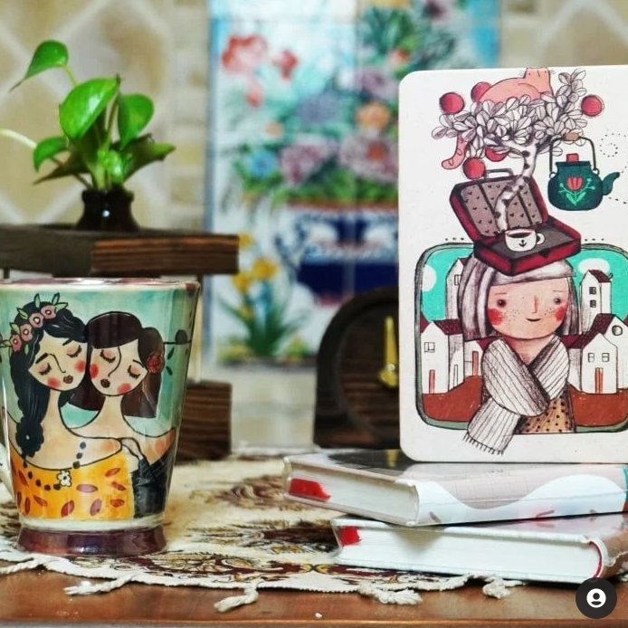 ماگ لعابی و دفترفانتزی
