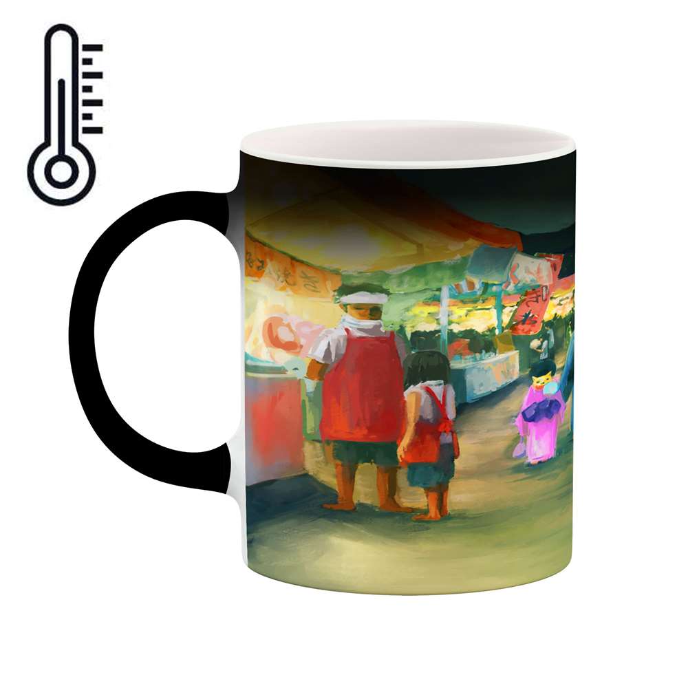 ماگ حرارتی کاکتی طرح نقاشی مدل mgh13963