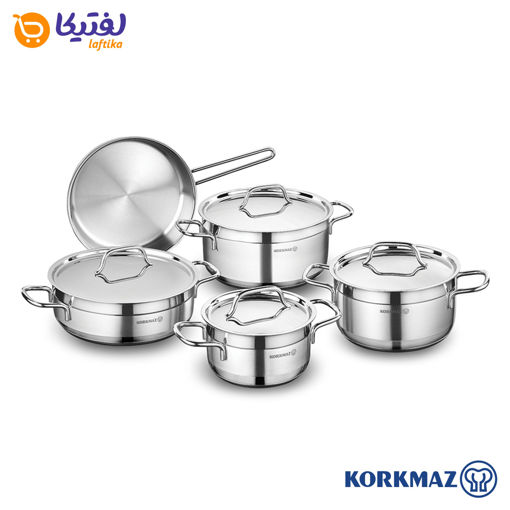 سرویس قابلمه استیل کرکماز 9 پارچه ALFA مدل A1660