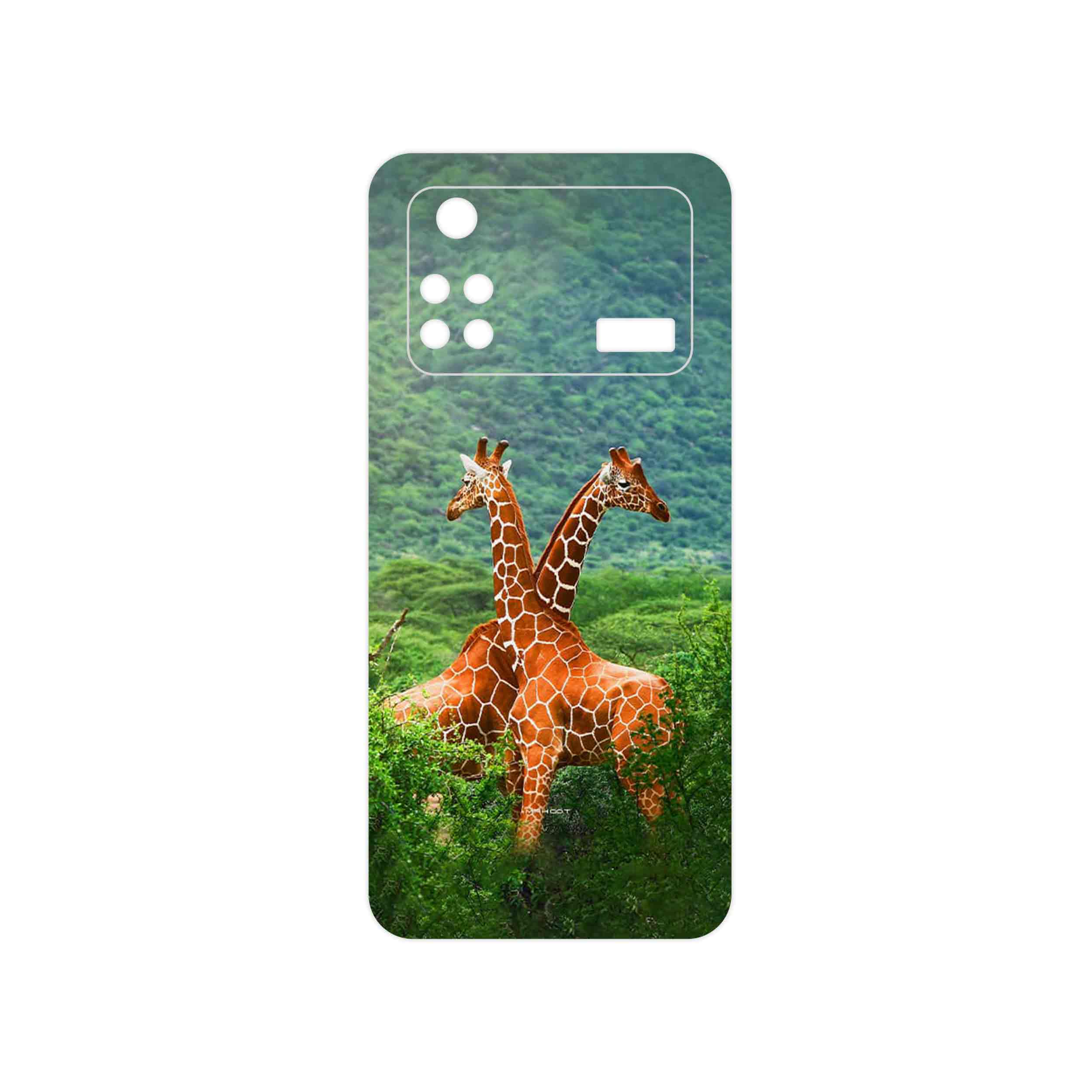برچسب پوششی ماهوت مدل Giraffe مناسب برای گوشی موبایل شیائومی Poco M4 Pro 4G