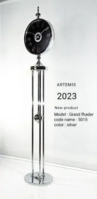 ساعت ایستاده آرتمیس کد 5015 Silver Black نقره ای مشکی