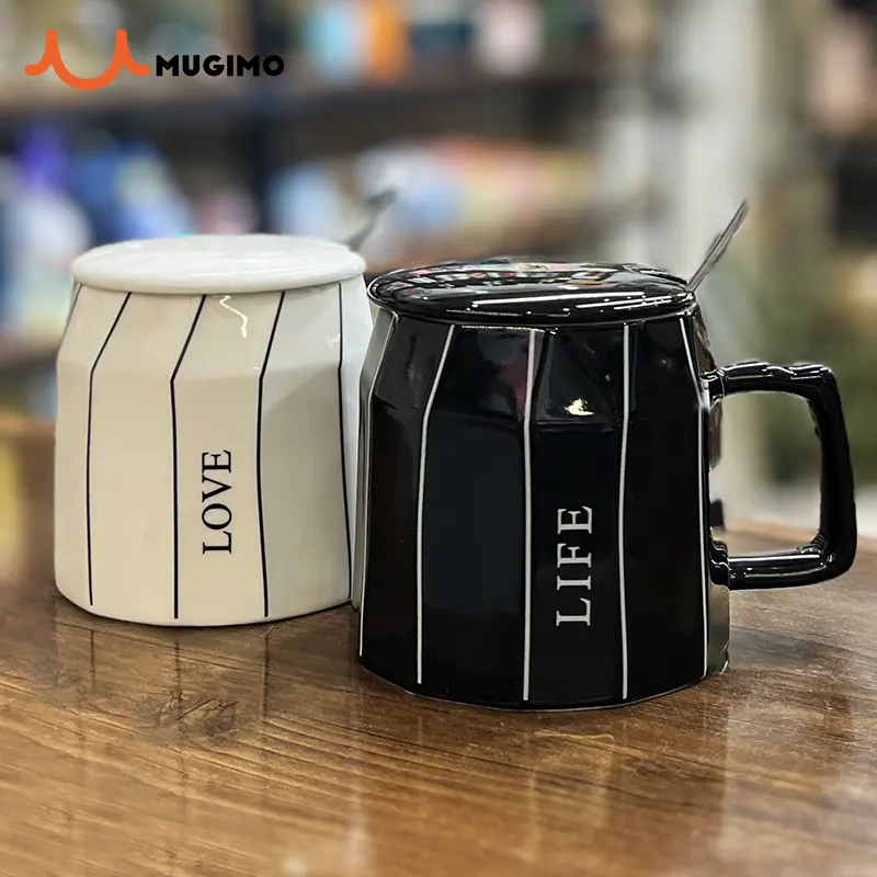 ماگ سرامیکی درب دار خطی