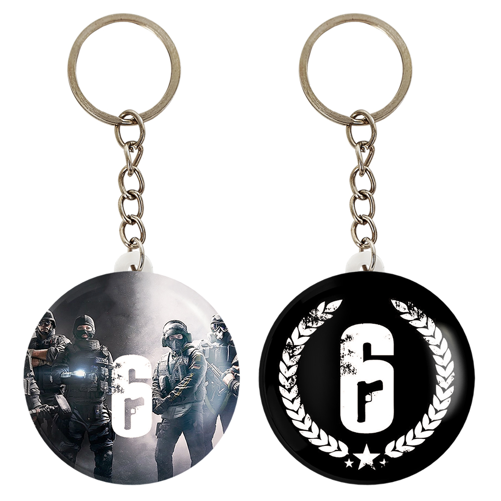 جاکلیدی خندالو مدل رینبو سیکس Rainbow Six کد 1032010319 مجموعه 2 عددی