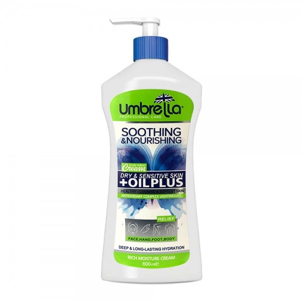 کرم مرطوب کننده پمپی آمبرلا مدل OIL PLUS حجم 600mL