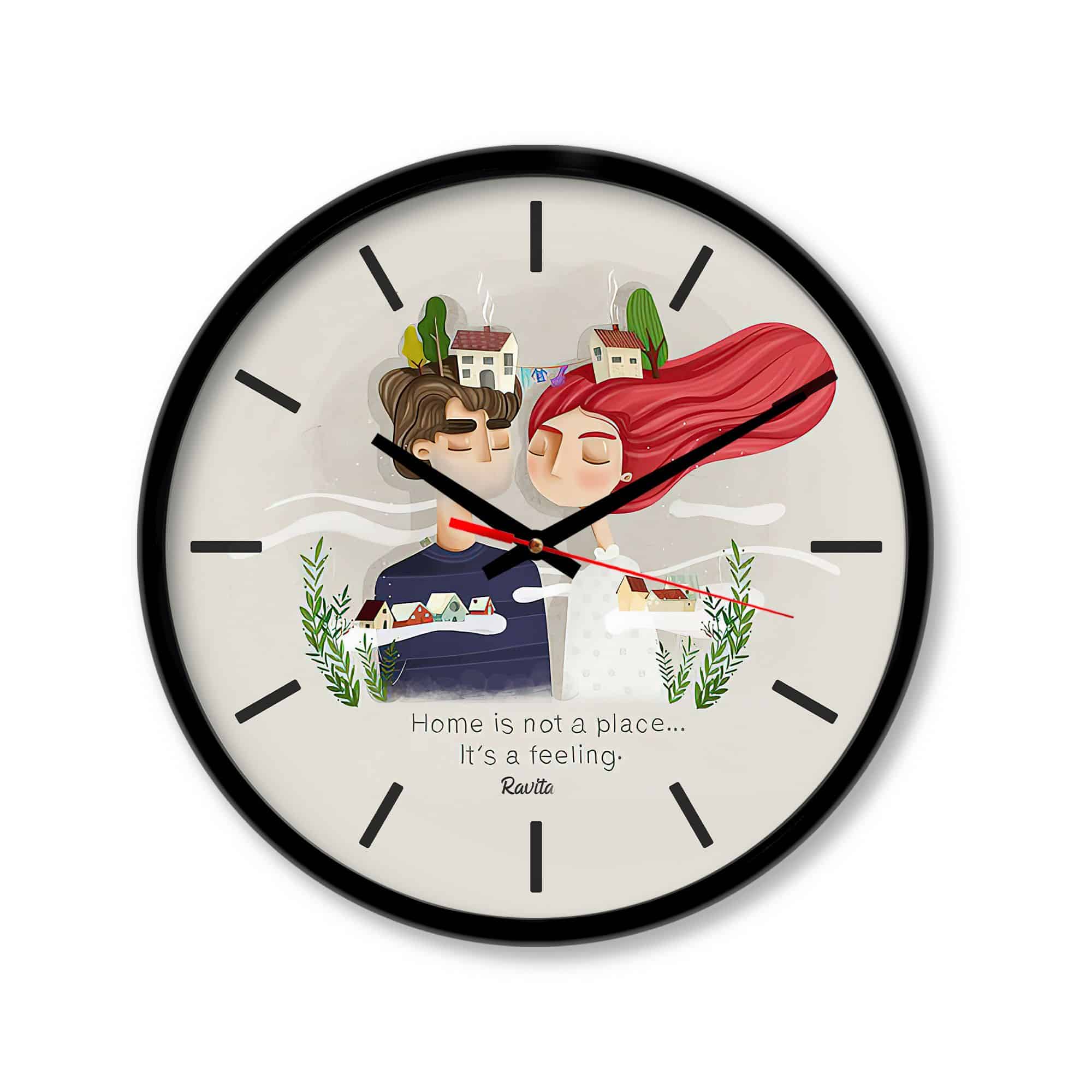 ساعت‌ دیواری رومیزی راویتا طرح عاشقانه کد 3119