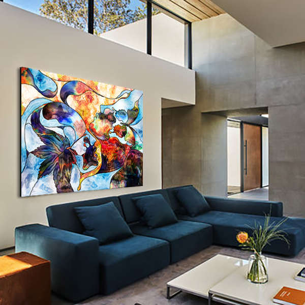 تابلو شاسی طرح آبستره مدرن کد AX14145