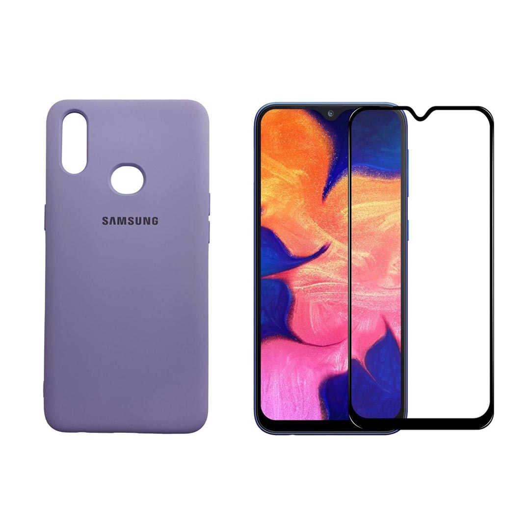 کاور مدل Silky soft-touch مناسب برای گوشی موبایل سامسونگ A10s همراه محافظ صفحه نمایش