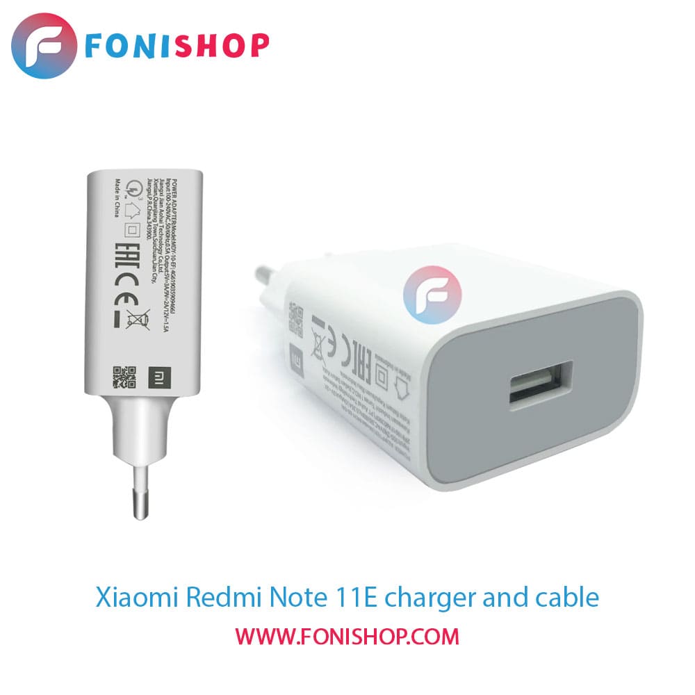 کابل و شارژر فست شارژ اصلی شیائومی Xiaomi Redmi Note 11E