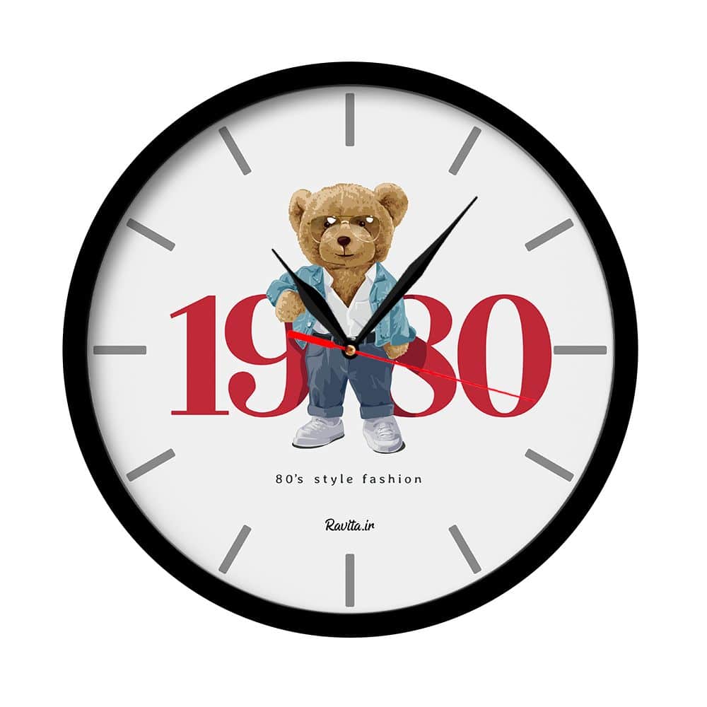 ساعت‌ دیواری راویتا طرح تدی کد3438