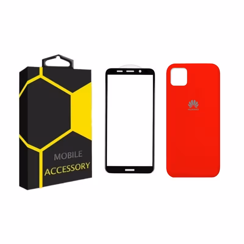 کاور مدل Silicone مناسب برای گوشی موبایل هوآوی Y5p به همراه محافظ صفحه نمایش