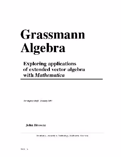 خرید و دانلود نسخه کامل کتاب Grassmann algebra. Exploring applications of extended vector algebra with Mathematica