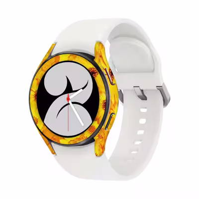برچسب ماهوت طرح Yellow Flower مناسب برای ساعت هوشمند سامسونگ Watch4 40mm