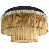 لوستر سقفی دایره کریستال شامپاینی کد 03