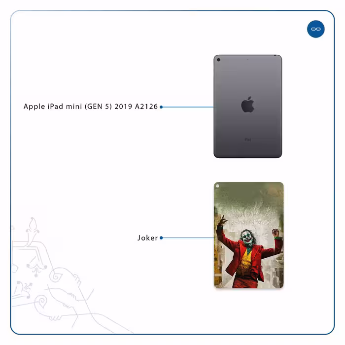 برچسب پوششی ماهوت مدل Joker مناسب برای تبلت اپل iPad mini (GEN 5) 2019 A2126