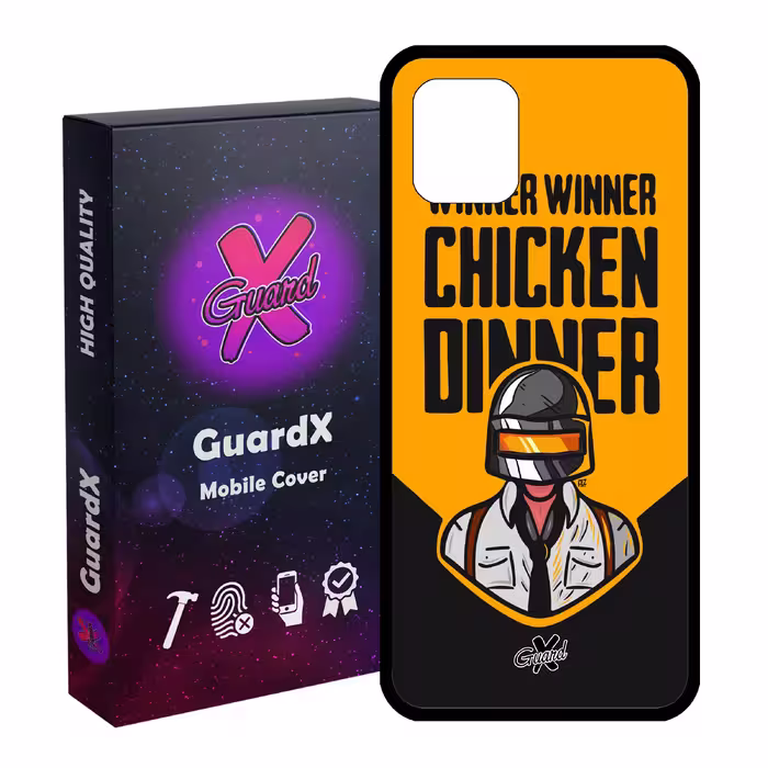 کاور گارد ایکس طرح Pubg مدل Glass10182 مناسب برای گوشی موبایل سامسونگ Galaxy Note 10 Lite