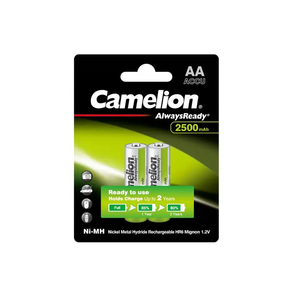 باتری قلمی شارژی کملیون Camelion AA 2500 2pcs Battery
