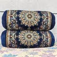 بالش سنتی  گرد جنس مخمل شانل  پر شده با الیاف پر کنی درجه یک قیمت برای یک جفت (پس کرایه)