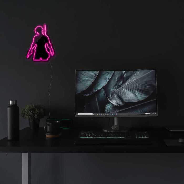 چراغ دیواری نئون دیزاین مدل Pubg-BL_BL