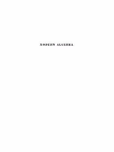 خرید و دانلود نسخه کامل کتاب Modern Algebra