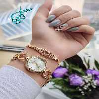 خرید ست ساعت و دستبند زنانه کیفیت عالی رنگ ثابت کد 1815629 - ردگل