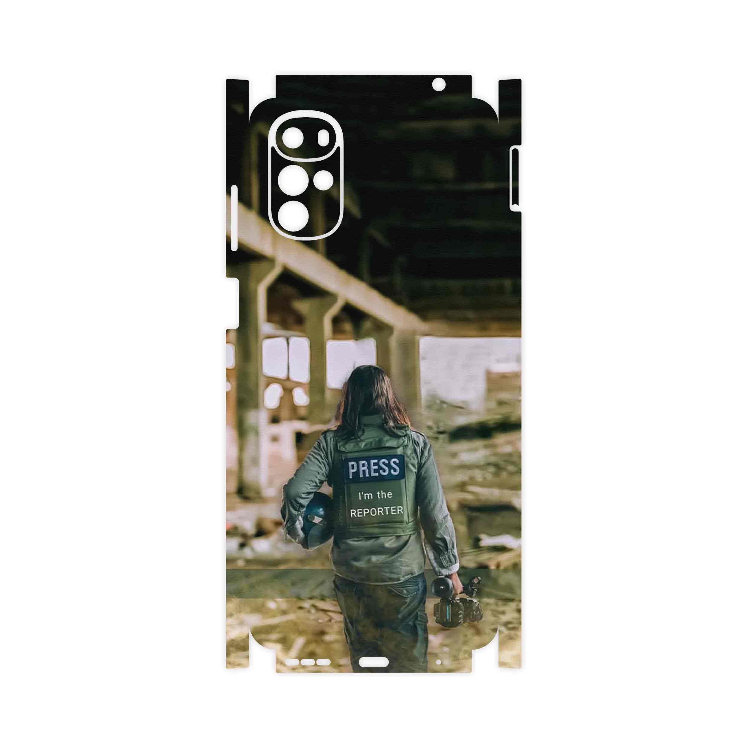 برچسب پوششی ماهوت مدل Reporter-FullSkin مناسب برای گوشی موبایل موتورولا Moto G22