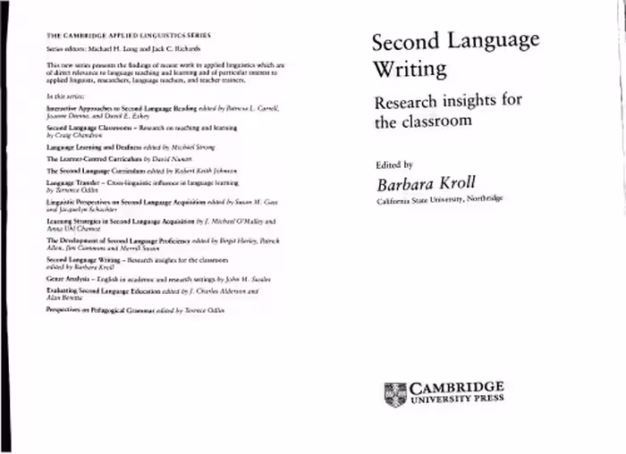 خرید و دانلود نسخه کامل کتاب Second Language Writing: Research Insights for the Classroom (Cambridge Applied Linguistics)