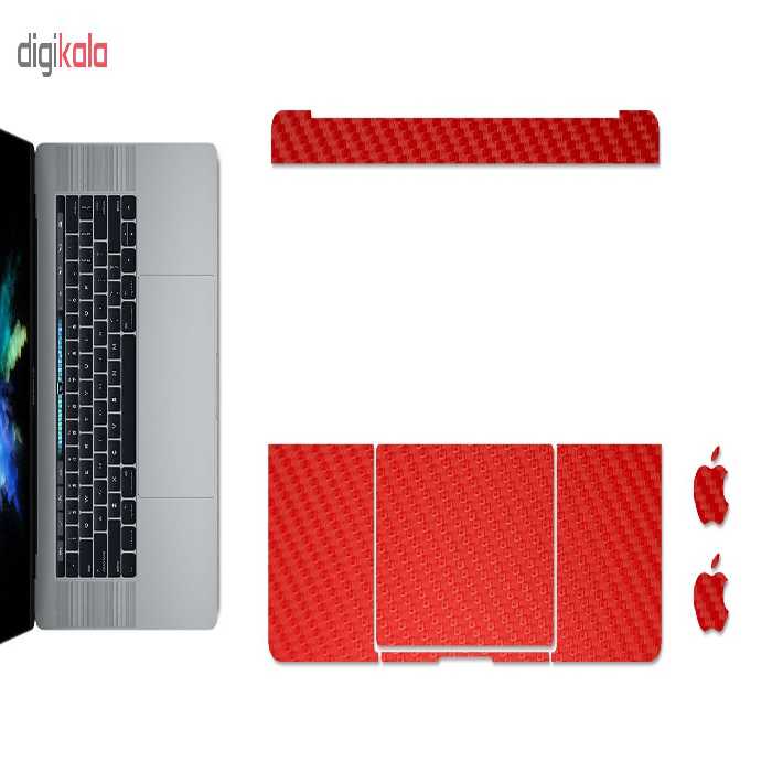 برچسب پوششی ماهوت مدل Red Carbon مناسب برای لپ تاپ اپل Macbook Pro 2016 15inch Retina