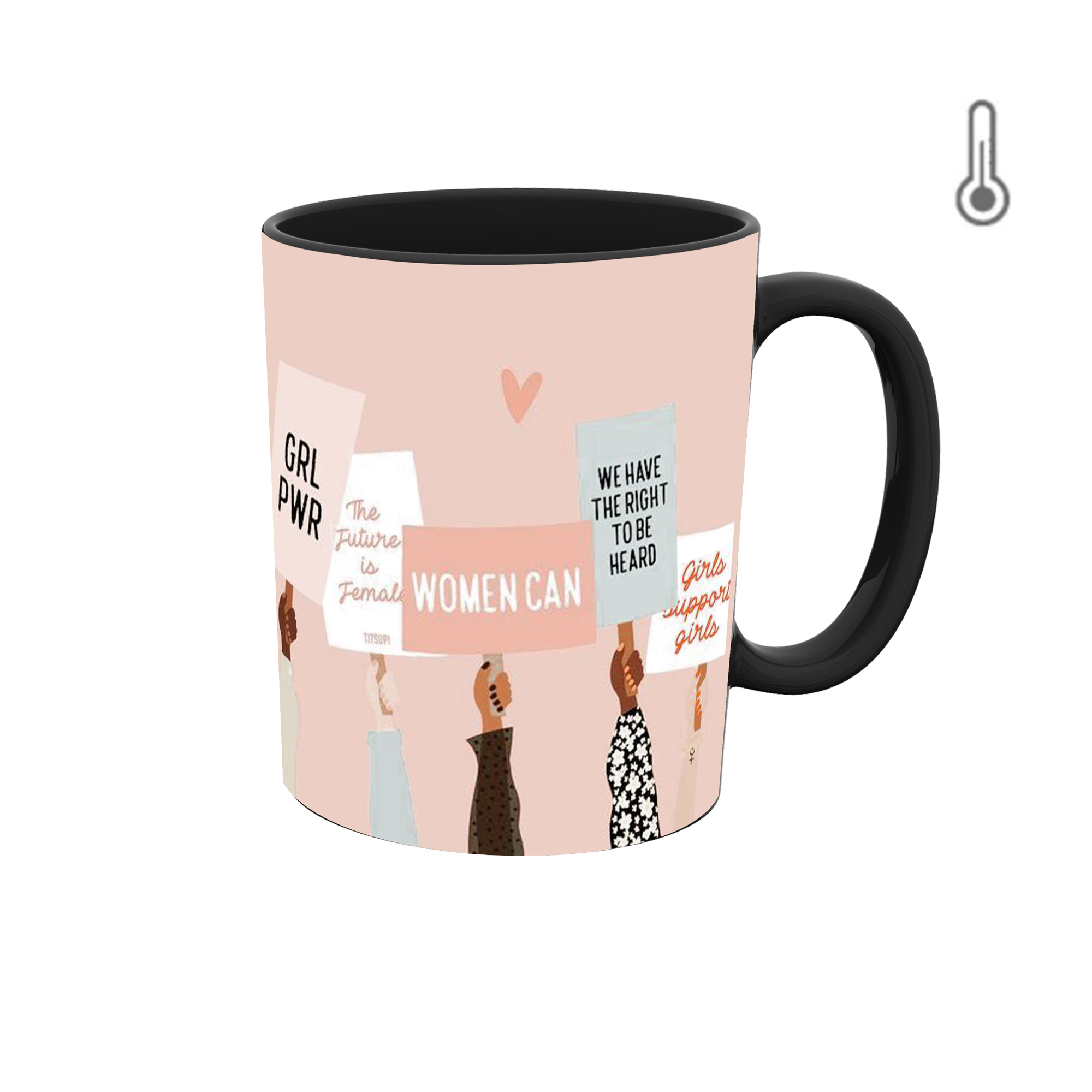 ماگ حرارتی طرح گرافیکی دخترونه انگیزشی 