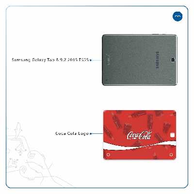 برچسب پوششی ماهوت مدل Coca-Cola-Logo مناسب برای تبلت سامسونگ Galaxy Tab A 9.7 2015 T555
