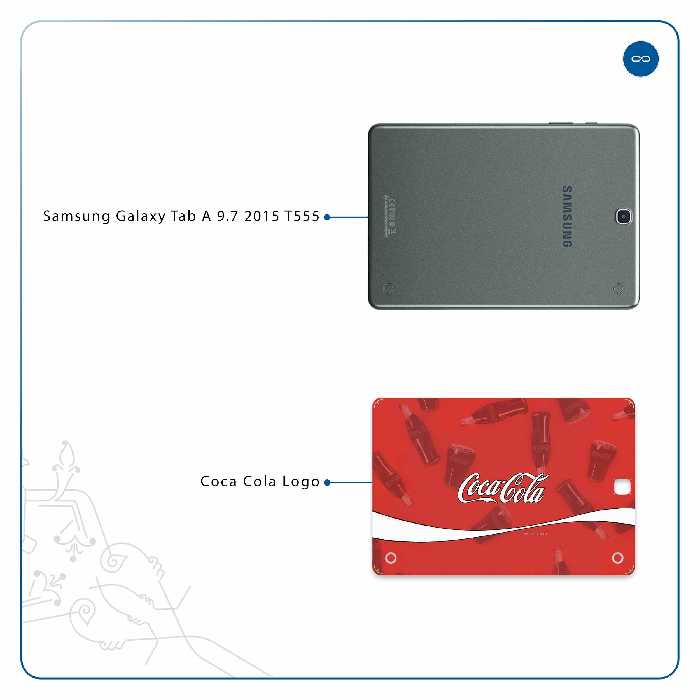 برچسب پوششی ماهوت مدل Coca-Cola-Logo مناسب برای تبلت سامسونگ Galaxy Tab A 9.7 2015 T555