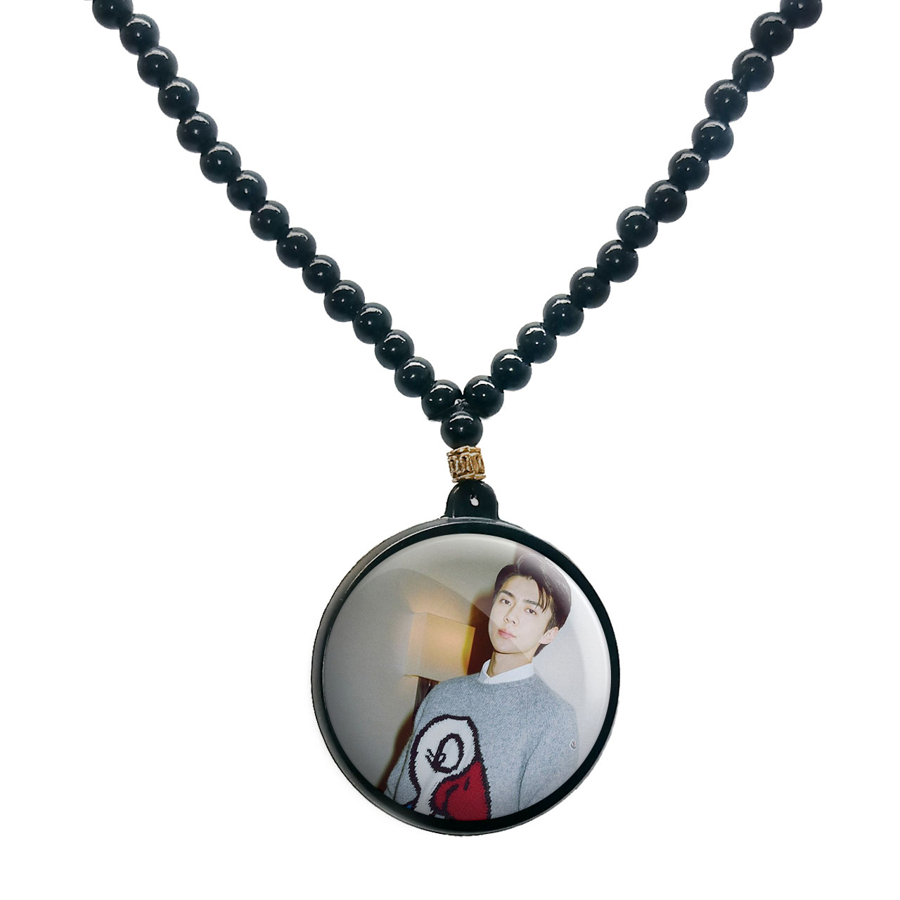 گردنبند پرمانه طرح exo کد pmd.14150 مدل دو طرفه