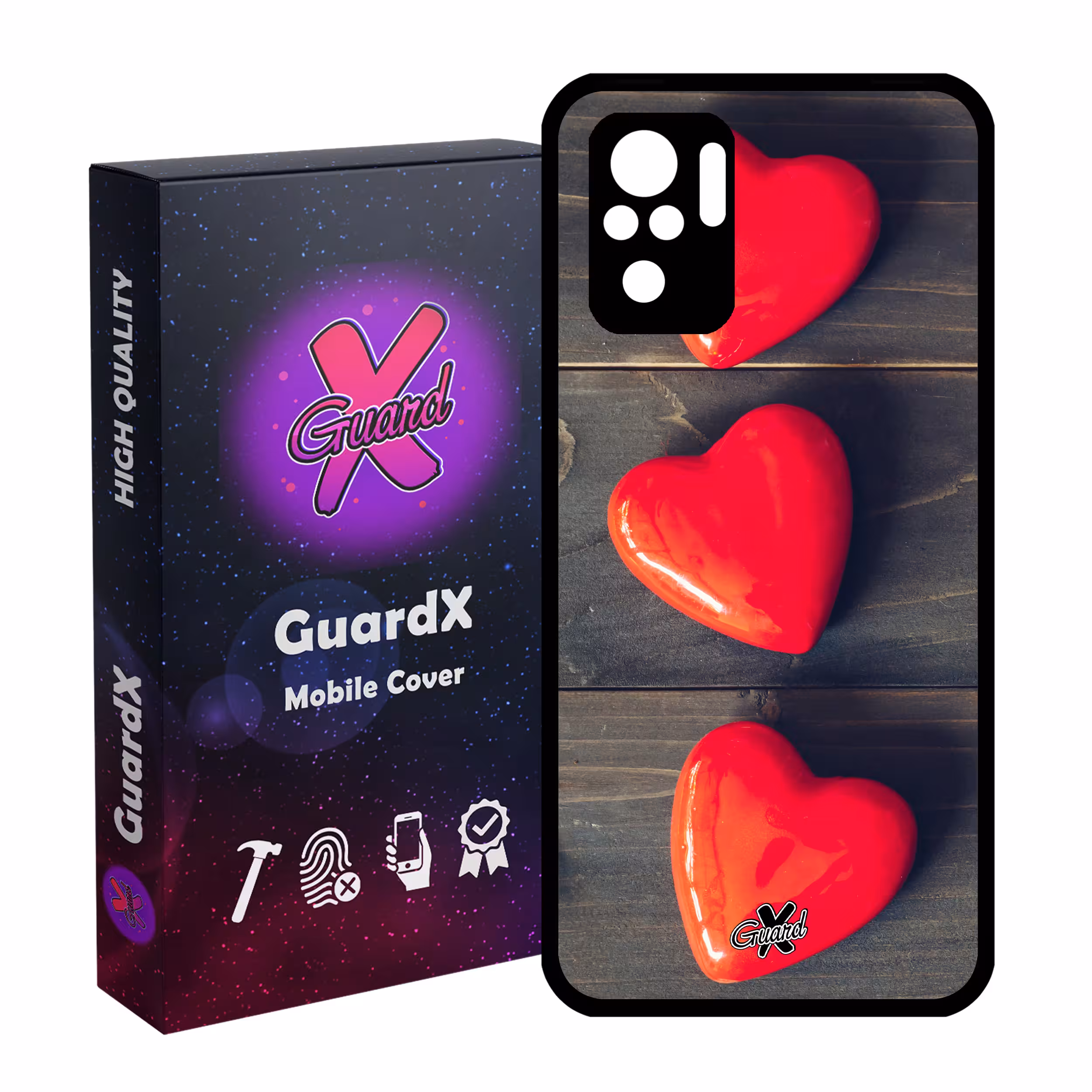 کاور گارد ایکس طرح Love مدل Glass10181 مناسب برای گوشی موبایل شیائومی Redmi Note 10 4G / Note 10S
