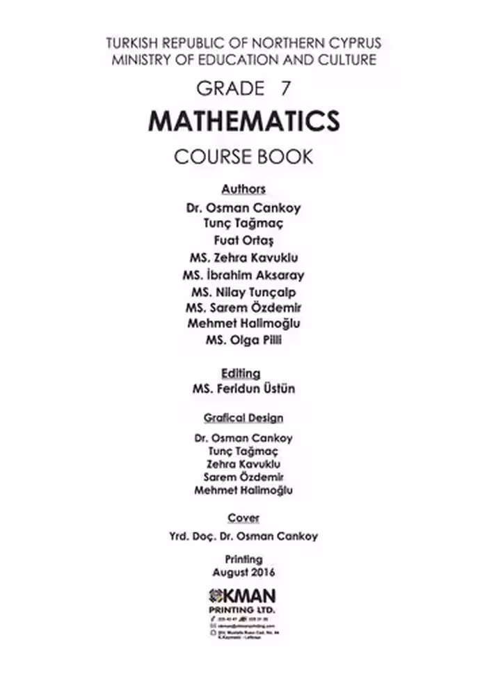 خرید و دانلود نسخه کامل کتاب Mathematics. Grade 7. Course Book
