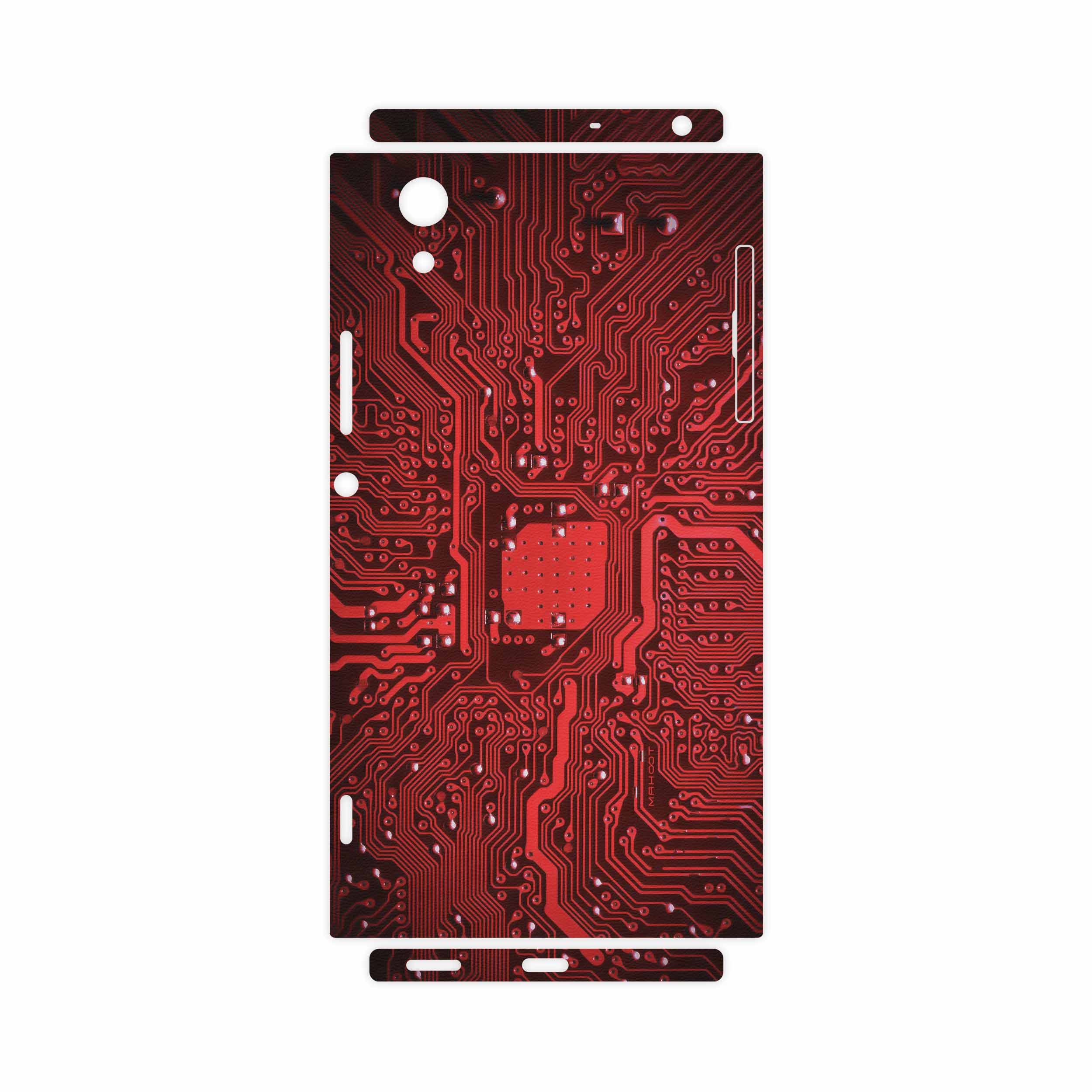 برچسب پوششی ماهوت مدل Red Printed Circuit Board-FullSkin مناسب برای گوشی موبایل سونی Xperia XA1