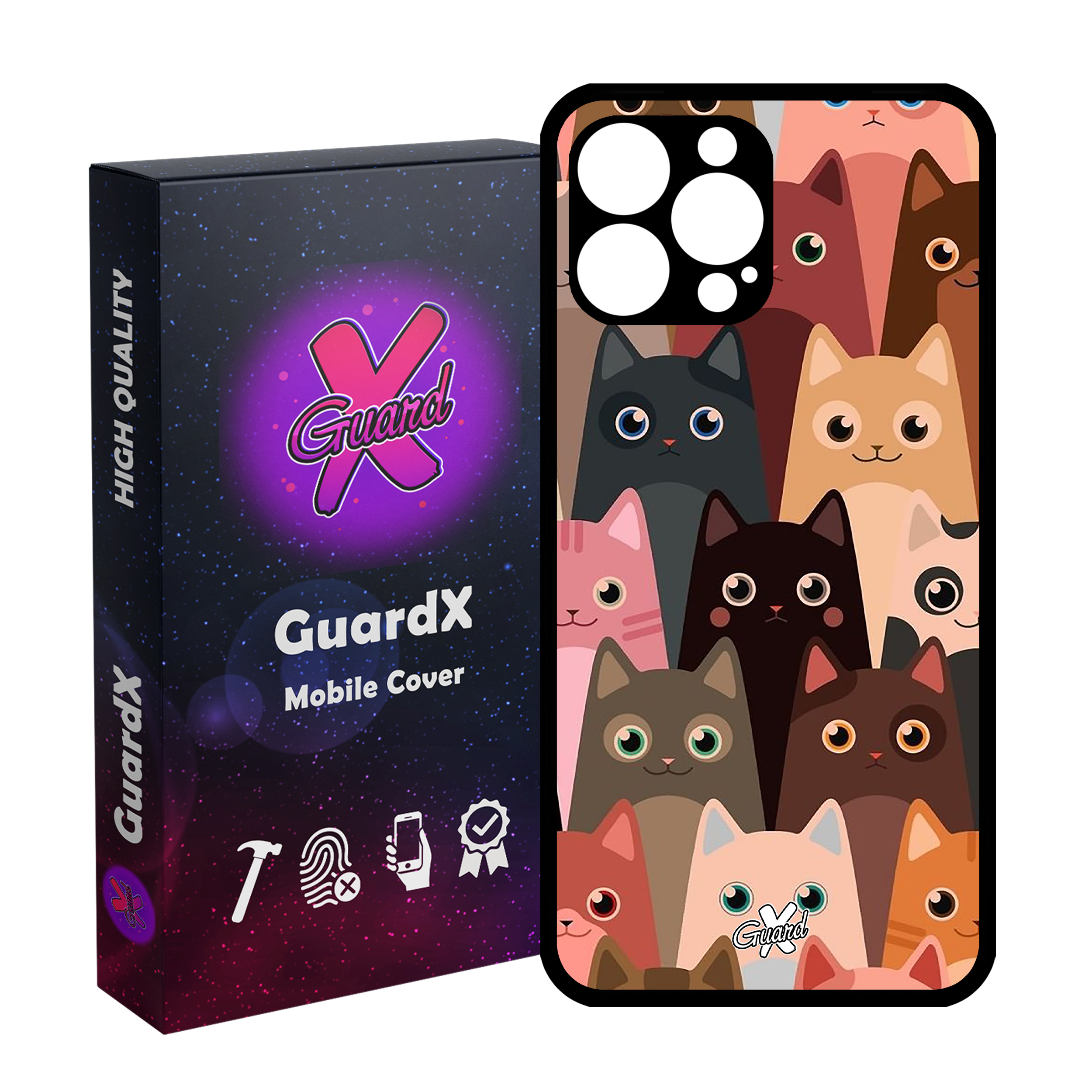 کاور گارد ایکس طرح Cat مدل Glass10067 مناسب برای گوشی موبایل اپل iPhone 13 Pro Max