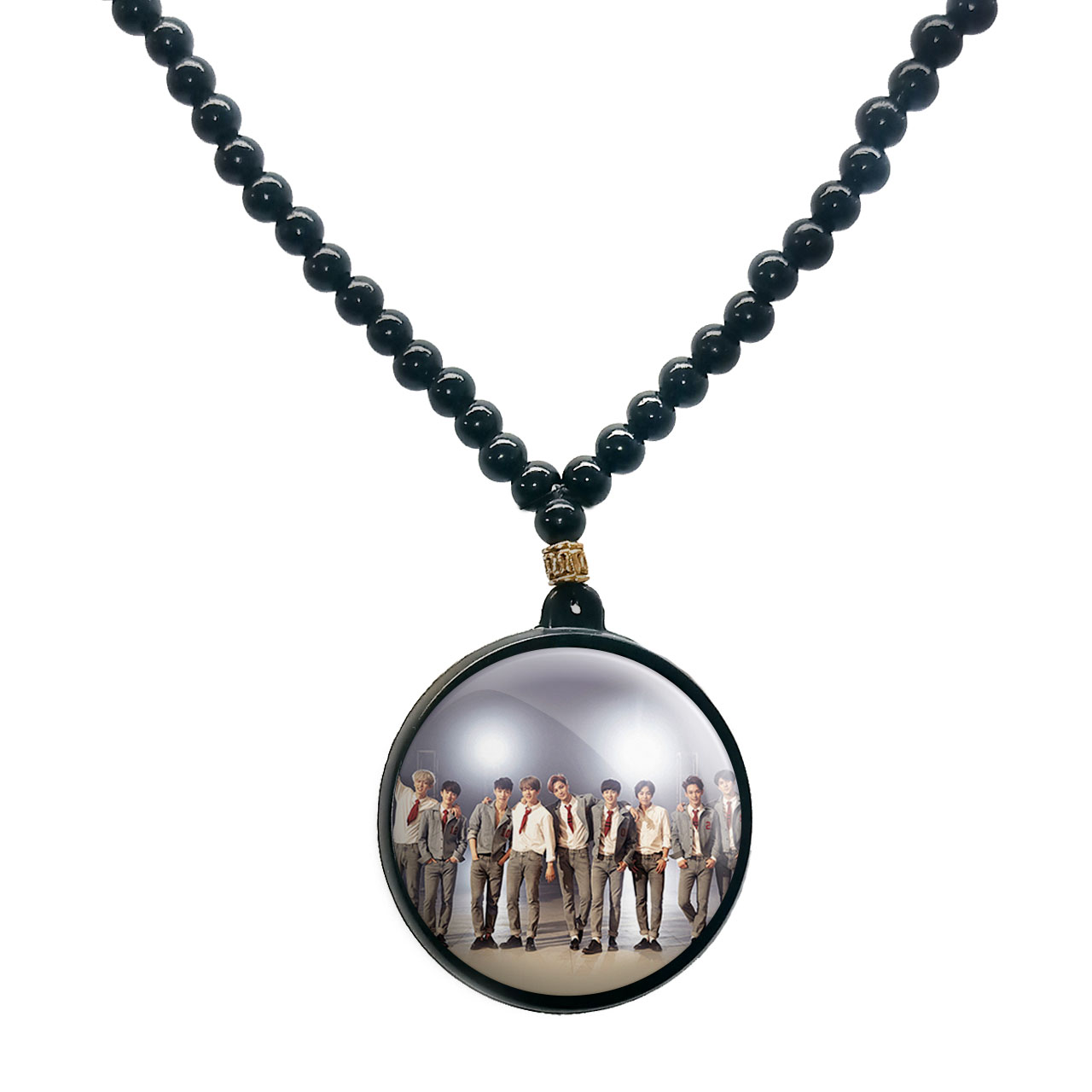 گردنبند پرمانه طرح exo کد pmd.14085 مدل دو طرفه