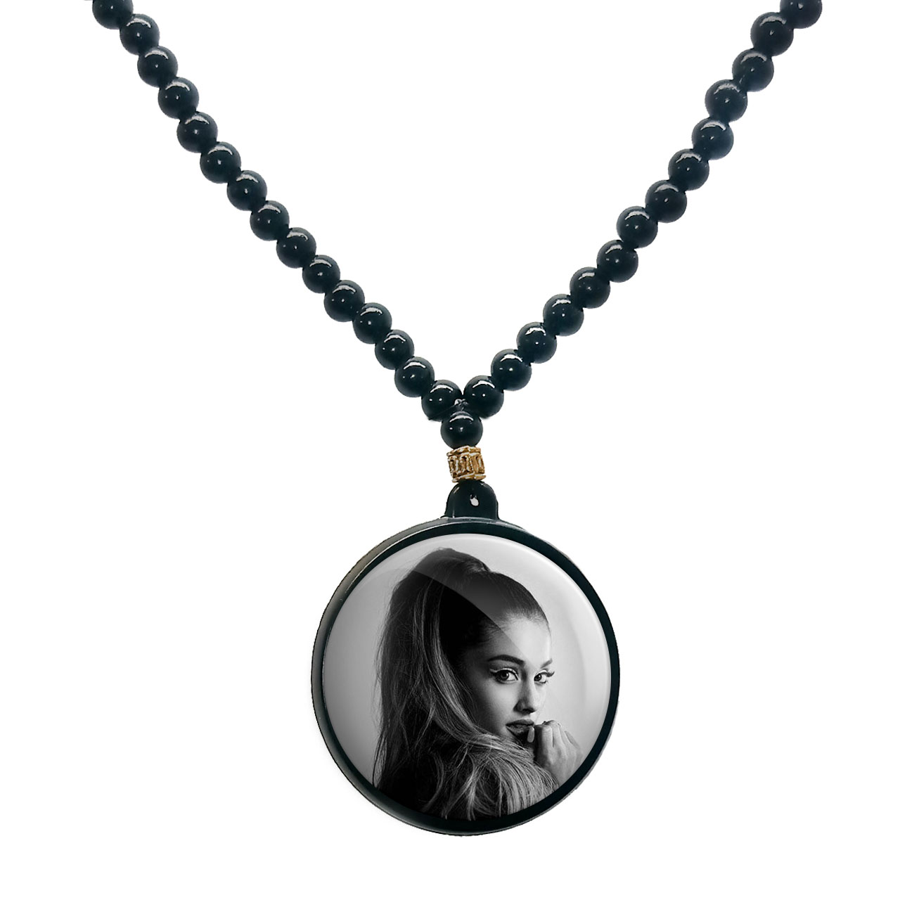 گردنبند پرمانه طرح آریانا گرانده کد pmd.2127 مدل دو طرفه